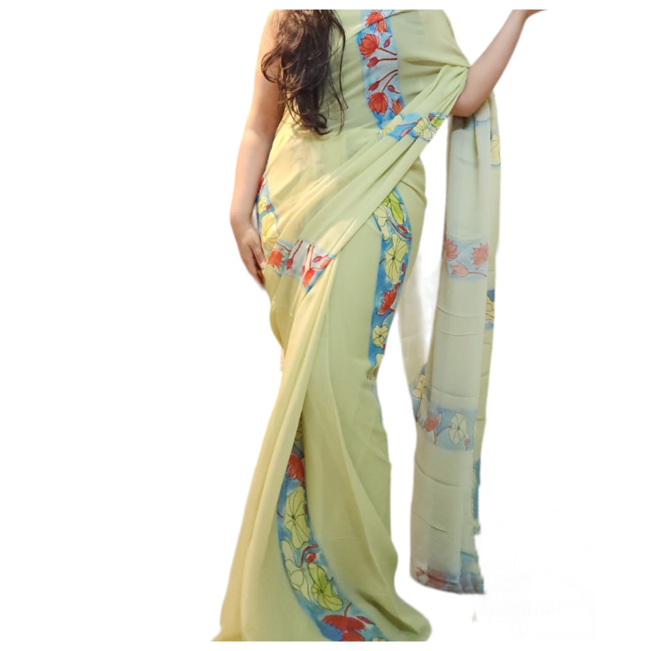 Lotus Georgette Saree
