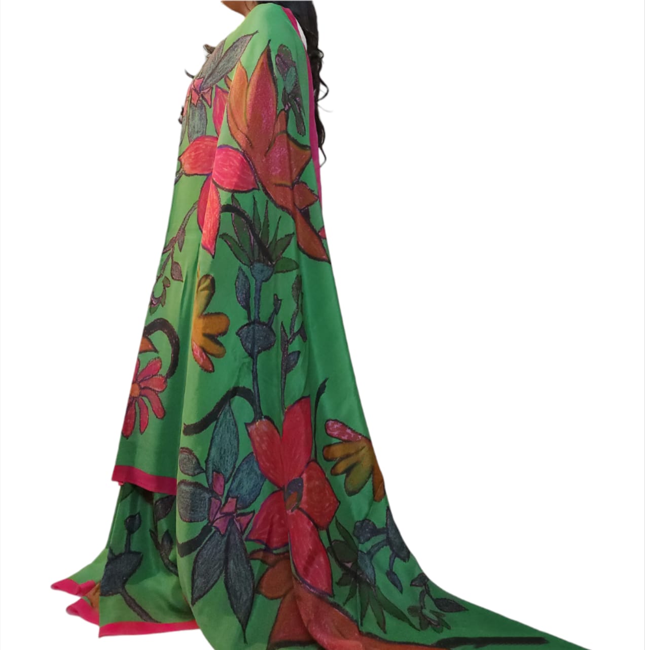 Red Tulip Chinon Saree (Copy)