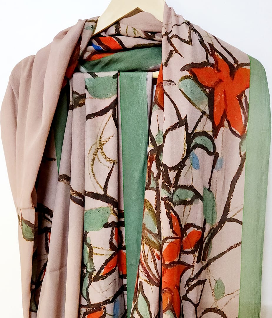 Wild Flower Crepe Saree