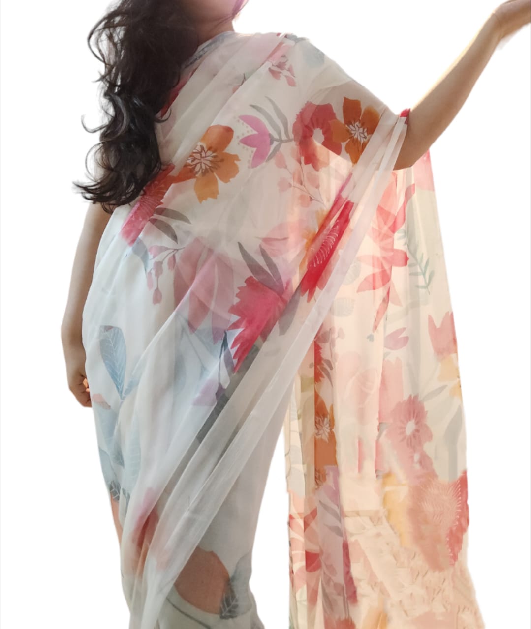 Colorful Chiffon Saree