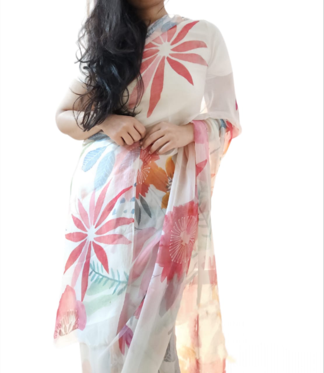 Colorful Chiffon Saree