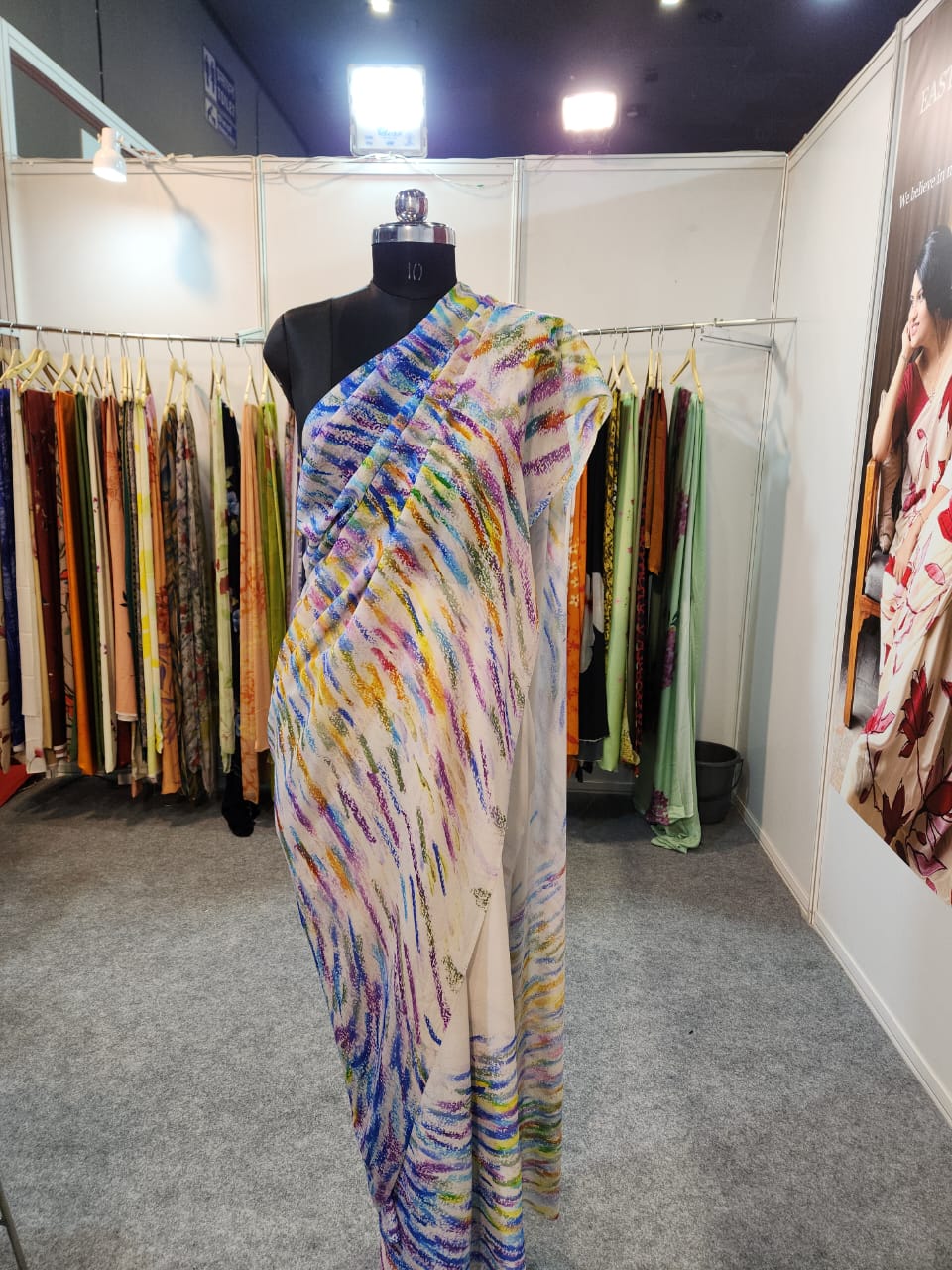 Meditative Lines Georgette Saree